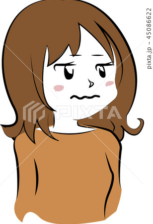 腑に落ちない顔のイラスト素材