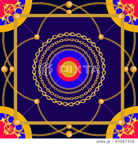 Silk scarf with baroque motifs. Silk scarf with baroque motifs. 45087456