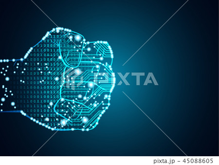 Big data and artificial intelligence domination concept. Big data and artificial intelligence domination concept. 45088605