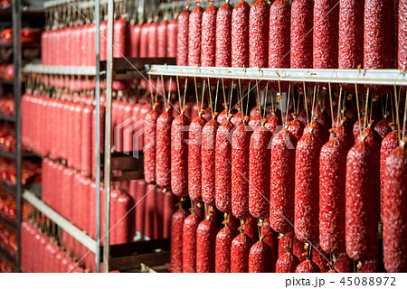 sausage meat production sausage meat production 45088972