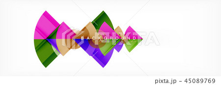 Triangles and circle geometric background 45089769
