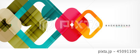Square geometric background, multicolored template for business or technology presentation or web 45091100