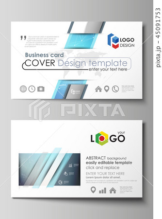 The minimalistic abstract vector illustration of the editable layout of two creative business cards The minimalistic abstract vector illustration of the editable layout of two creative business cards 45091753