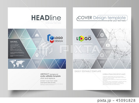Business templates for brochure, magazine, flyer. Cover design template, vector layout in A4 size Business templates for brochure, magazine, flyer. Cover design template, vector layout in A4 size 45091828