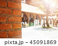 Brick wall with blurred back ground 45091869