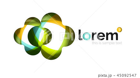 Abstract geometric design logo made of flowing elements Abstract geometric design logo made of flowing elements 45092547