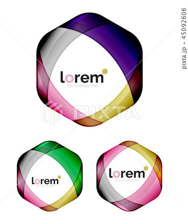 Set of geometric convergence vector icons 45092606