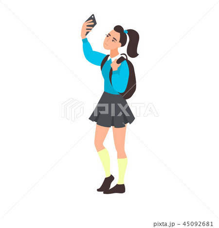 Young woman take selfie Young woman take selfie 45092681