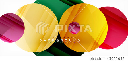 Glossy colorful circles abstract background, modern geometric design Glossy colorful circles abstract background, modern geometric design 45093052