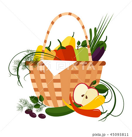 Basket Full of Fresh Fruit 45093811