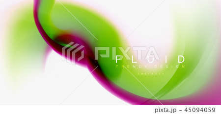 Color flowing wave, trendy liquid design template 45094059