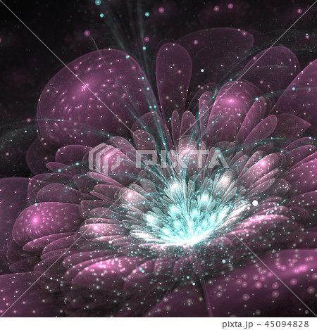 purple fractal flower 45094828