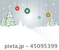 クリスマス 冬 雪花 45095399