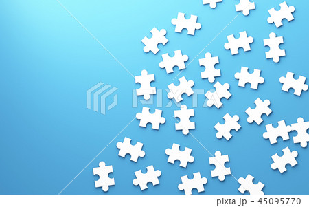 Jigsaw puzzle, pattern texture separated in strategy and solutio 45095770