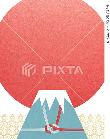 和-背景-富士山-日の出-和風-和柄-正月-年賀-水引 和-背景-富士山-日の出-和風-和柄-正月-年賀-水引 45097144