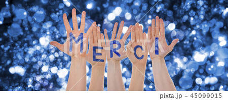 Hands Building Merci Means Thank You 45099015