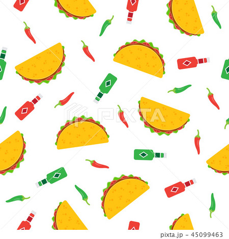 Tacos seamless vector pattern Tacos seamless vector pattern 45099463
