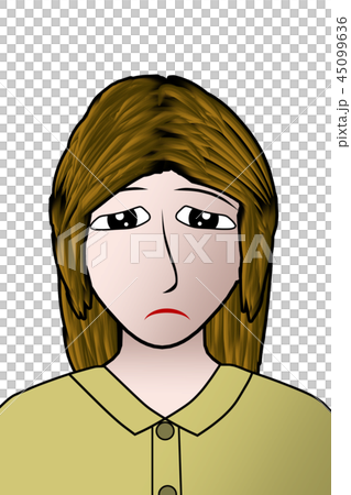 女孩 愁眉苦臉 煩惱 女孩 愁眉苦臉 煩惱 45099636