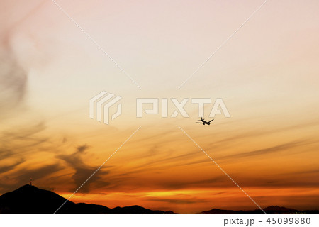 夕焼け 桂陽山 空 45099880