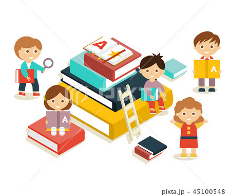 Featuring Kids Reading Books 45100548