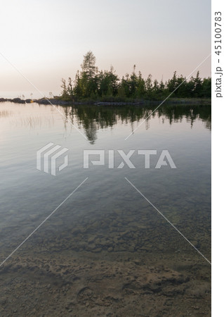 Beautiful calm sunset landscape on Lake Huron Beautiful calm sunset landscape on Lake Huron 45100783