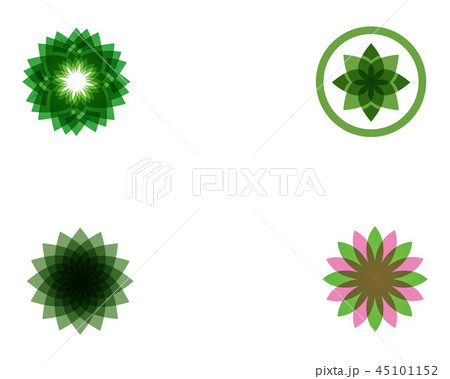 leaf green nature logo and symbol template Vector 45101152