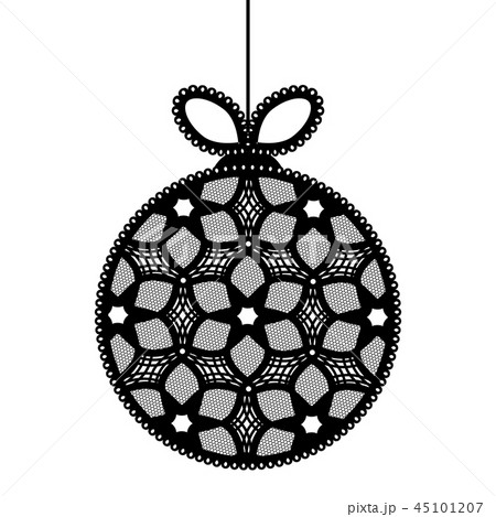 Decorative white lace Christmas ball toy  45101207