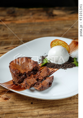 Warm dessert chocolate cake Fondant Warm dessert chocolate cake Fondant 45101341