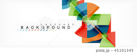 Triangles and circle geometric background 45101345