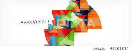 Triangles and circle geometric background Triangles and circle geometric background 45101354