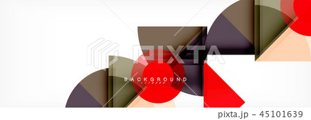 Triangles and circle geometric background 45101639