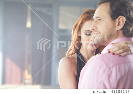 A romantic film scene of a couple in love 45102117