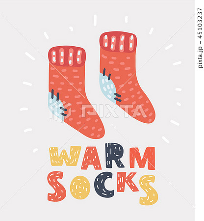 Red knit wool socks 45103237