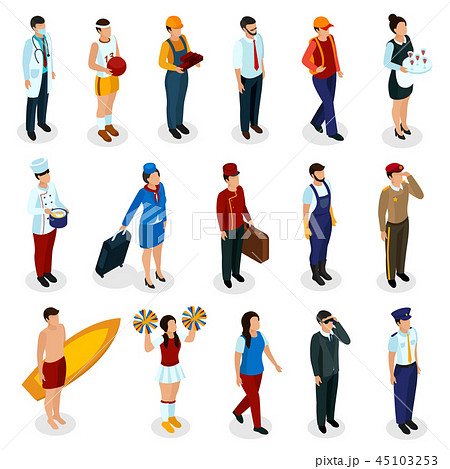 Professions Isometric People 45103253
