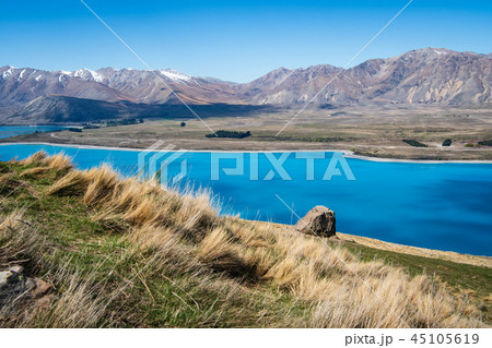 ニュージーランド南島 - テカポ湖と草原 45105619