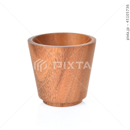 Cup of Water Wood isolated on White Background Cup of Water Wood isolated on White Background 45105736