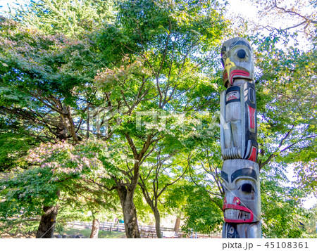 【静岡県伊豆市】公園のトーテムポール【修善寺虹の郷】 【静岡県伊豆市】公園のトーテムポール【修善寺虹の郷】 45108361