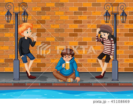 Street teenager at the town 45108669