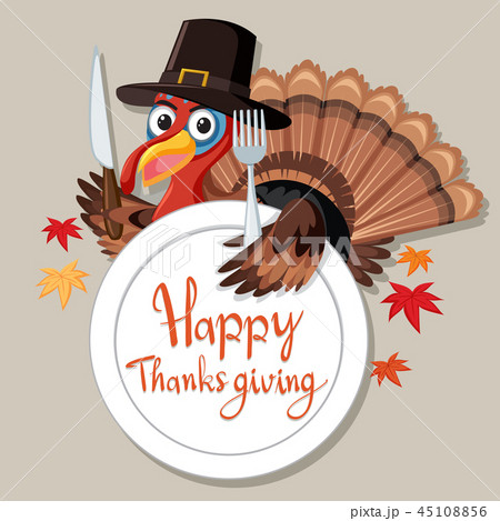 Happy Thanksgiving turkey card 45108856