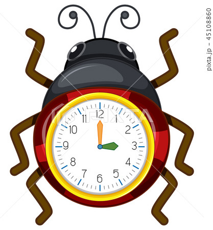 A ladybug clock template 45108860