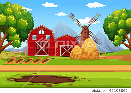 House in farmland landscape House in farmland landscape 45108865