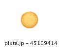 top view of a butter cookie on white background 45109414