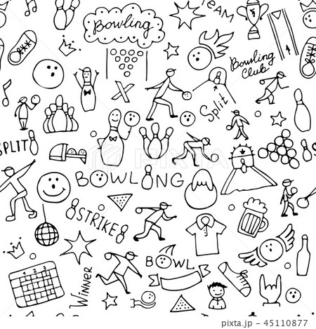 Bowling, seamless pattern for your design 45110877