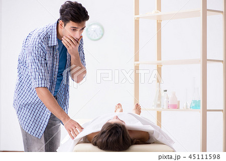 Man mourning his dead wife Man mourning his dead wife 45111598
