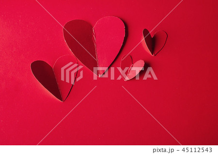 Holiday Card. Heart for Valentines day. Red hearts on a back Holiday Card. Heart for Valentines day. Red hearts on a back 45112543
