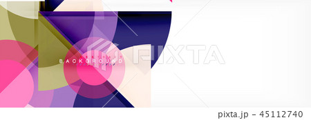 Triangles and circle geometric background 45112740