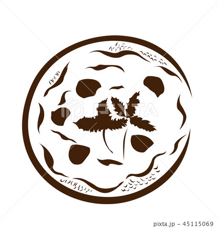 料理　イラスト　親子丼　カラー　茶色 45115069