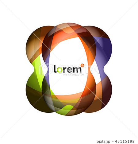 Abstract geometric design logo made of flowing elements Abstract geometric design logo made of flowing elements 45115198