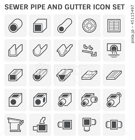 sewer pipe icon 45115497