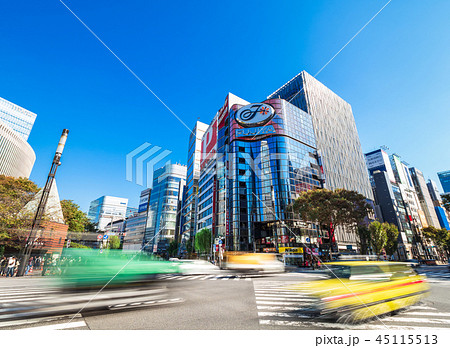 東京　銀座　数寄屋橋交差点 45115513